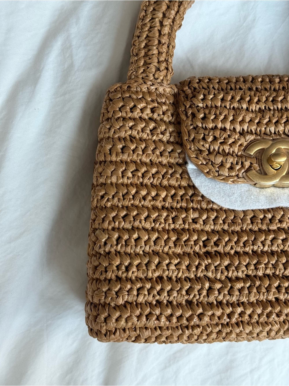 CHANEL Kelly raffia top-handle bag - Picture 3 of 12